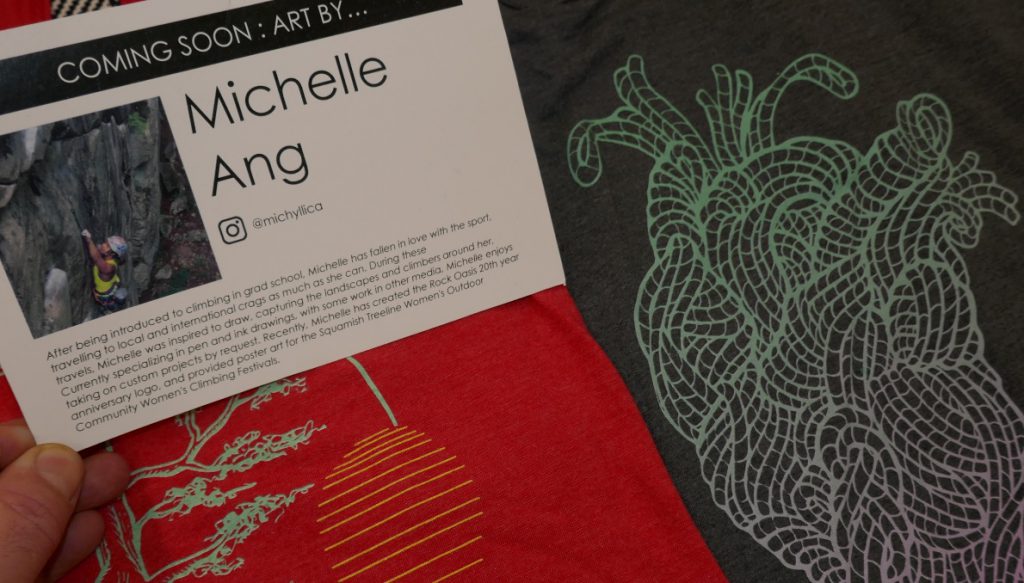Michelle Ang climber artist tshirt designer